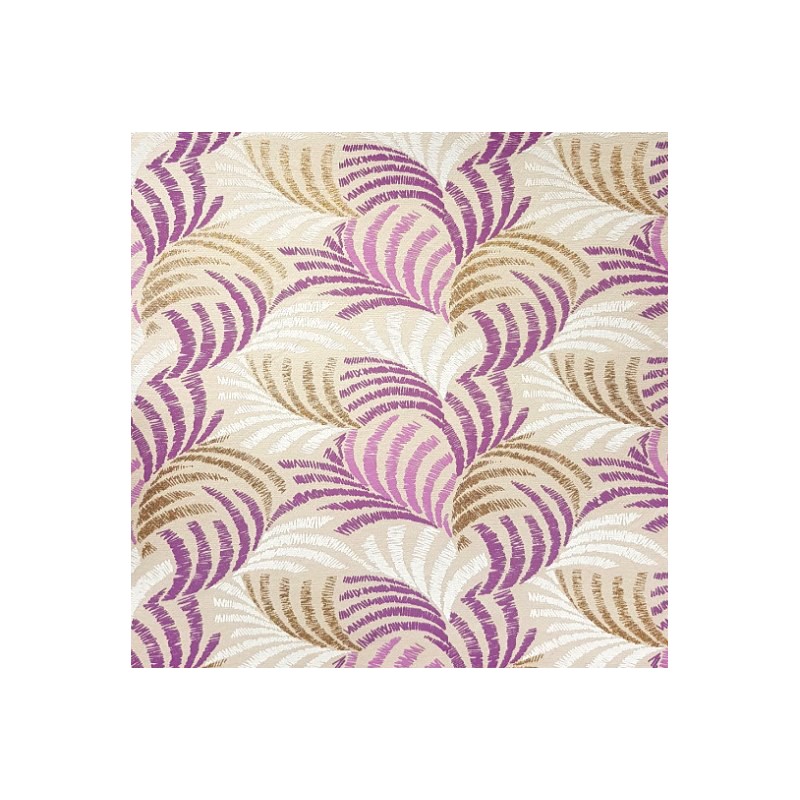Papier indien Plumes Blanc, Lilas & Or