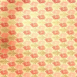 Papier indien Feuilles Rouge, Rose & Or