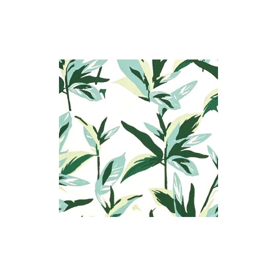 Papier indien Branches Vertes /blanc