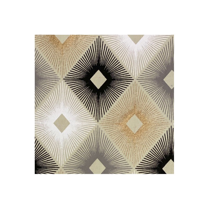 Papier indien Losange luminescent Blanc Noir Gris