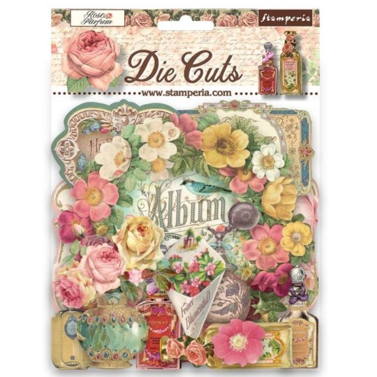 Die Cuts assortiment Rose Parfum Stamperia