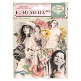 Die Cuts Ephémère papier adhesif Rose Parfum cadres et dames Stamperia