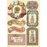 Chipboard bois Stamperia Rose Parfum A5