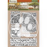 Tampon caoutchouc Savana zebre texture 14x18 Stamperia