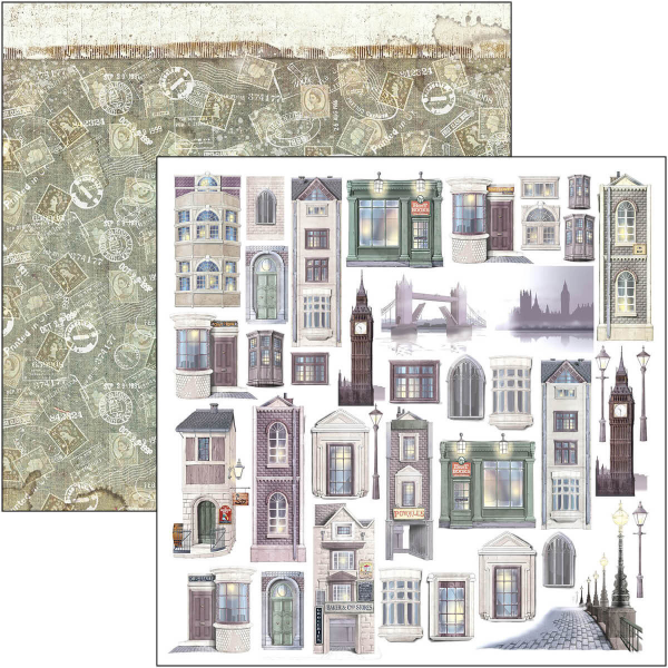 Papier scrapbooking Ciao Bella London's Calling 12fe 30x30 assortiment