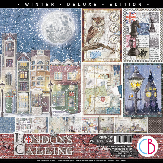 Papier scrapbooking Ciao Bella London's Calling 12fe 30x30 assortiment