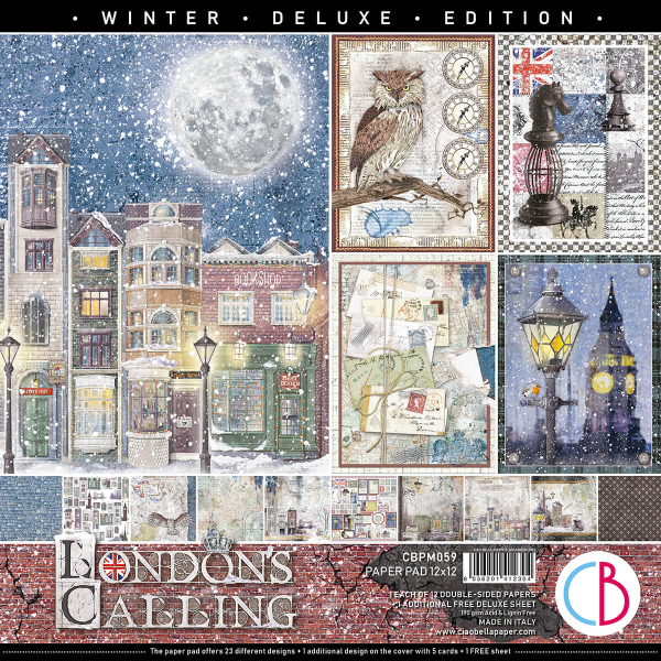 Papier scrapbooking Ciao Bella London's Calling 12fe 30x30 assortiment