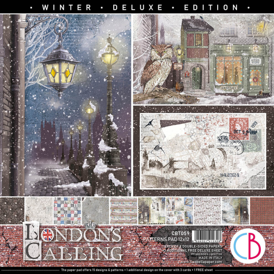 Papier scrapbooking Ciao Bella London's Calling 8fe 30x30 assortiment