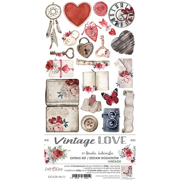 Extras set scrapbooking Craft O Clock Vintage Love 