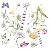 Transfert pelliculable Hokus Pokus Meadows 30x30cm 3 feuilles