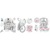 Transfert pelliculable Hokus Pokus Welcome To My Village 30x30cm 3 feuilles