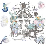 Transfert pelliculable Hokus Pokus Welcome To My Village 30x30cm 3 feuilles