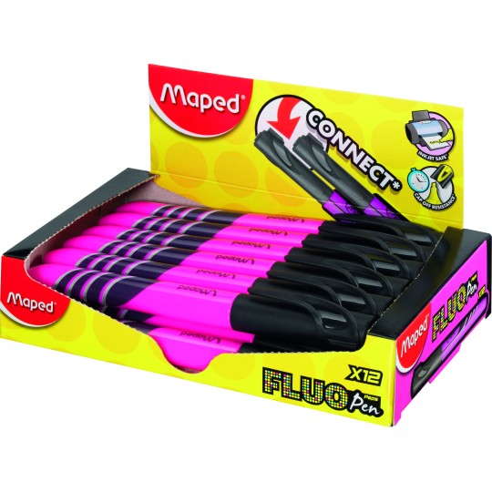 Feutre marqueur fluo rose Maped Feutre marqueur fluo rose Maped