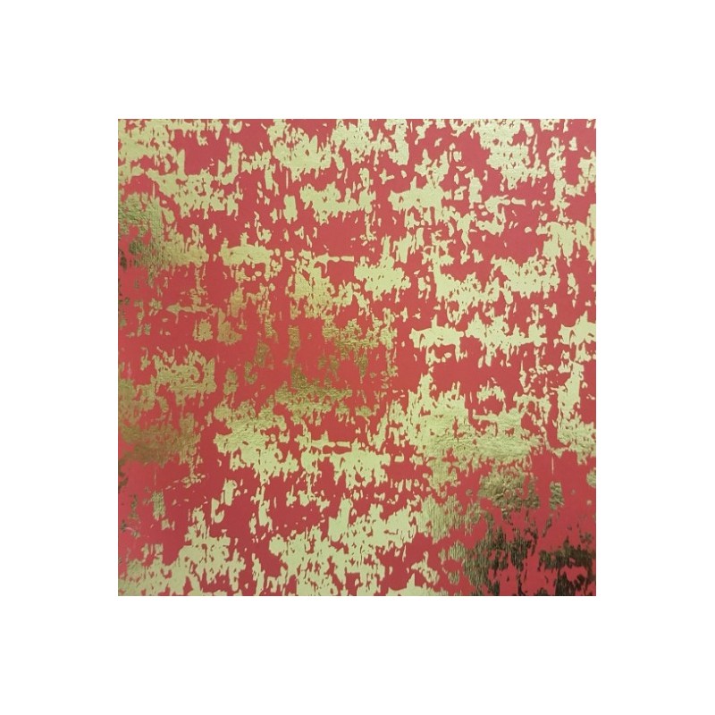 Papier indien marbré Rouge Or