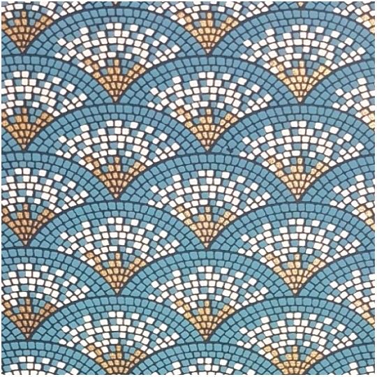 Papier indien Bleu Blanc Or