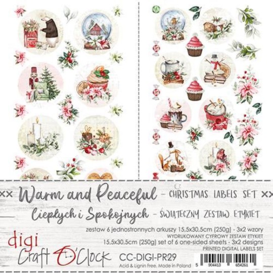 Tags scrapbooking Craft O Clock Warm and Peaceful 15x32