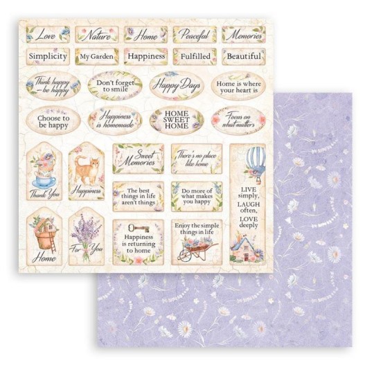 Papier Scrapbooking Create Happiness Welcome Home Etiquettes Stamperia 30x30cm