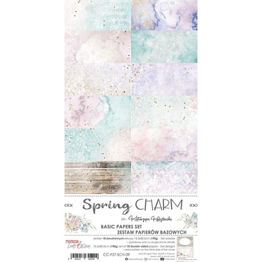 Assortiment scrapbooking Craft O Clock Basic Set Spring Charm 15x30 18fe