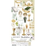 Extras set scrapbooking Craft O Clock Greenery Invitation - Holy Communion