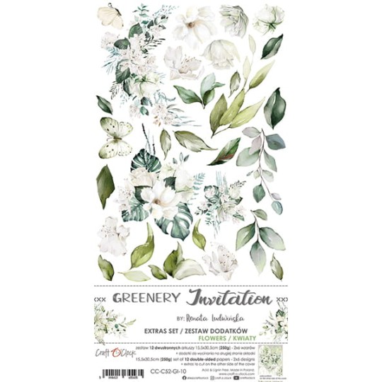 Extras set scrapbooking Craft O Clock  Greenery Invitation - Flowers