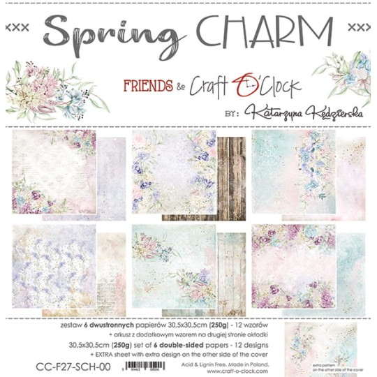 Assortiment scrapbooking Craft O Clock Spring Charm 6fe 30x30