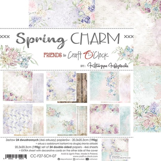 Assortiment scrapbooking Craft O Clock Spring Charm 24fe 20x20