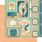 Papier scrapbooking Graphic 45 Café Parisian Deluxe Collector's Edition recto verso 20x20 24fe assortiment