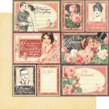Papier scrapbooking Graphic 45 Mon amour Deluxe Collector's Edition recto verso 20x20 24fe assortiment