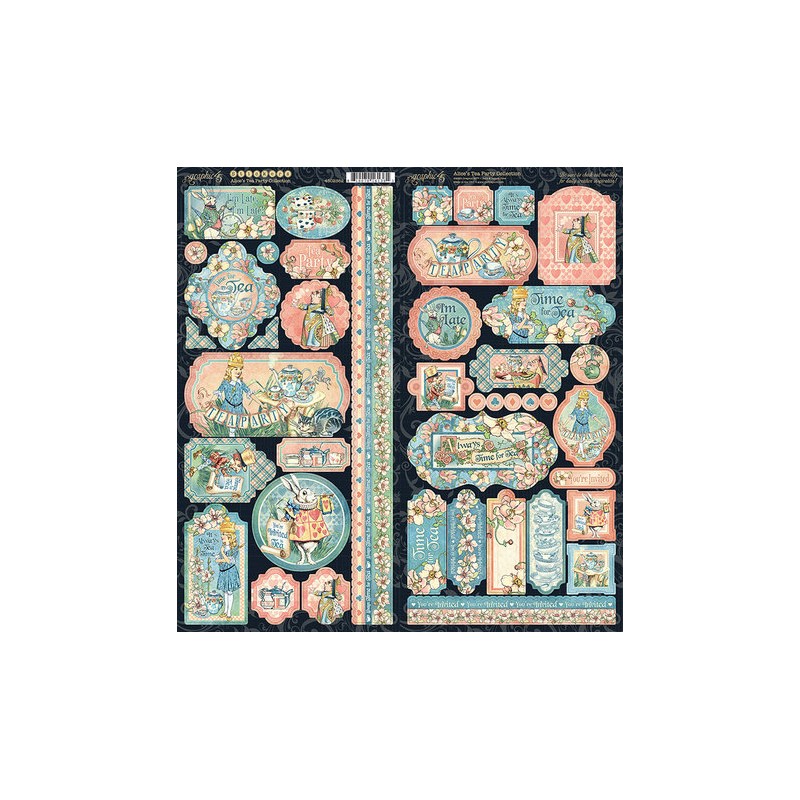 Stickers scrapbooking Alice's Tea Party Graphic 45