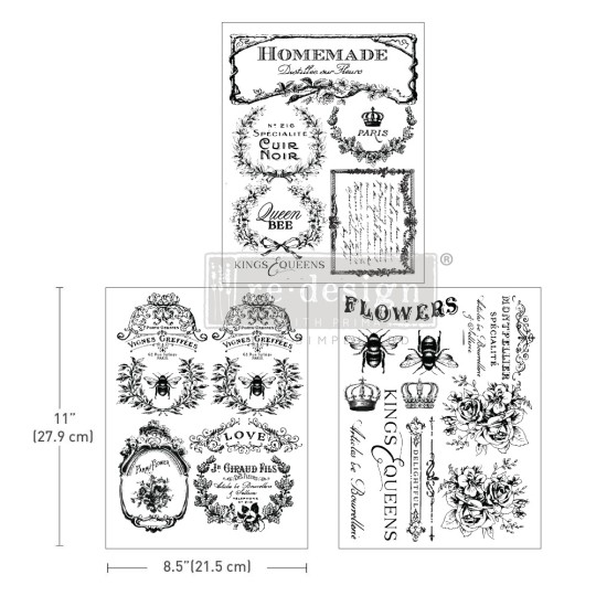 Transfert pelliculable Redesign French Labels 21.6x28cm