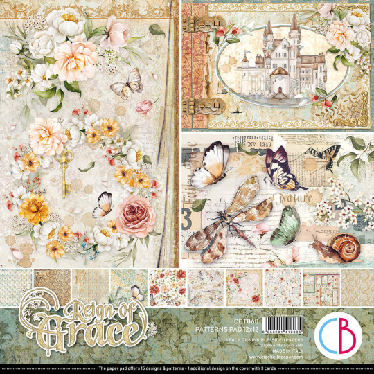 Papier scrapbooking Ciao Bella Reign Of Grace 8fe 30x30 assortiment