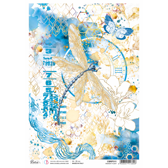 Papier de riz Ciao Bella A4 Midnight Flight