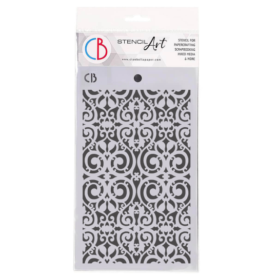 Pochoir scrapbooking Ciao Bella Filigree 12x20cm