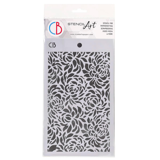 Pochoir scrapbooking Ciao Bella Floral 12x20cm