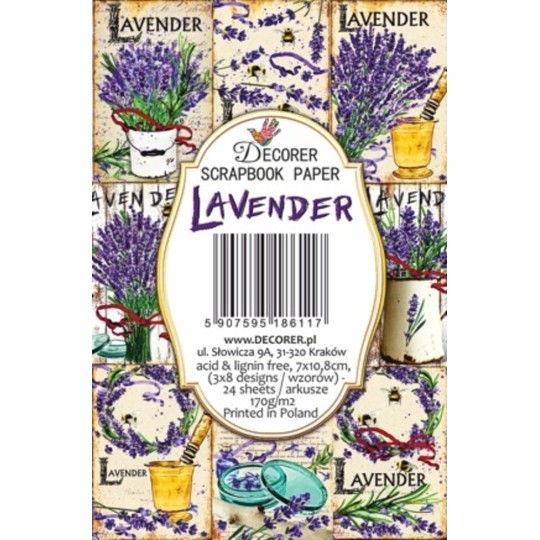 Etiquettes décoratives Lavender 24p