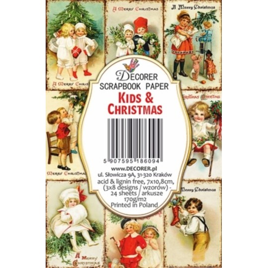 Etiquettes décoratives Kids and Christmas 24p