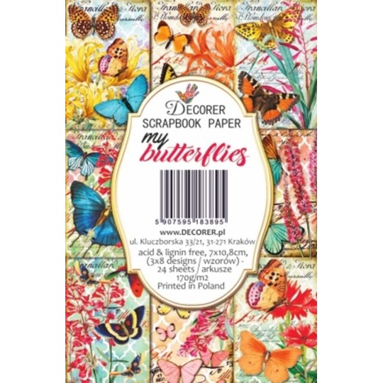 Etiquettes décoratives My Butterflies 24p