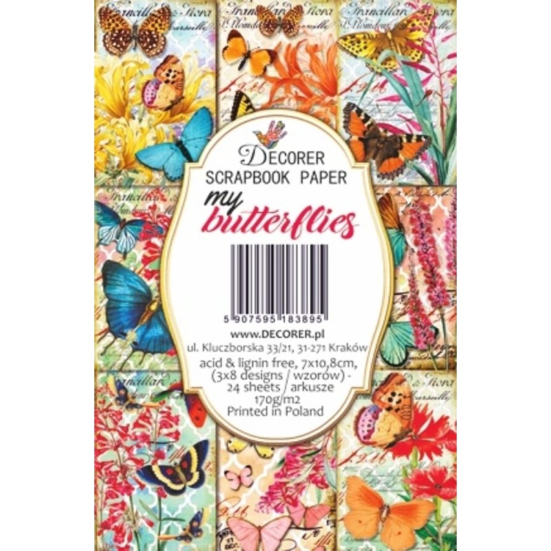 Etiquettes décoratives My Butterflies 24p