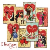 Etiquettes décoratives I Love You 24p