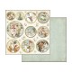 Feuille scrapbooking Stamperia Christmas Greeting 30x30 double face