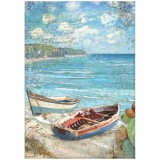 Papier de riz Blue Dream Bateaux Stamperia A4