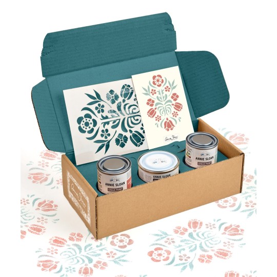 Kit Peinture Annie Sloan avec pochoir Kit Peinture Annie Sloan avec pochoir