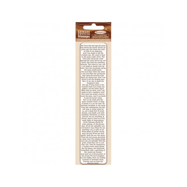 Tampon caoutchouc Journal 4x18cm Stamperia