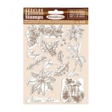 Tampon caoutchouc Poinsettia 14x18 Stamperia