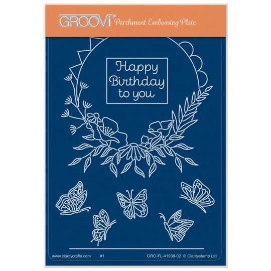 Groovi gabarit parchemin Happy Anniversary Summer 10x15cm