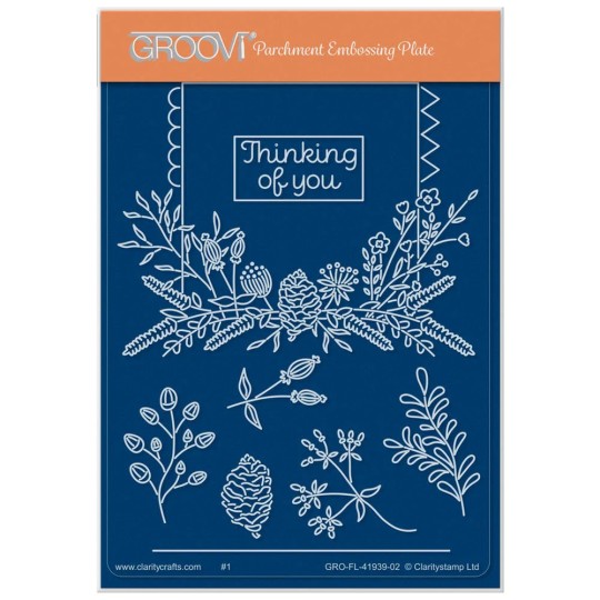 Groovi gabarit parchemin Thinking of you 10x15cm