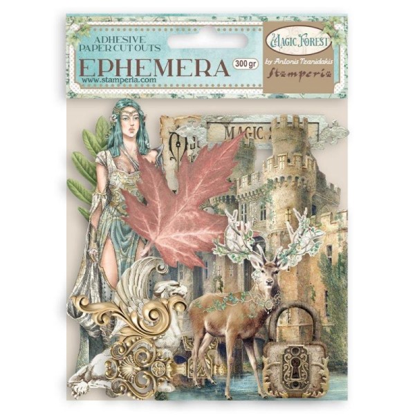 Die Cuts Ephémère papier adhesif Magic Forest Stamperia