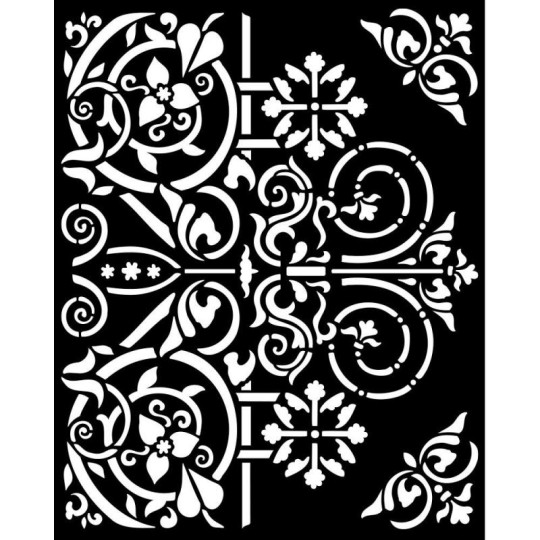 Pochoir scrapbooking Magic Forest ornements de porte Stamperia 20x25cm