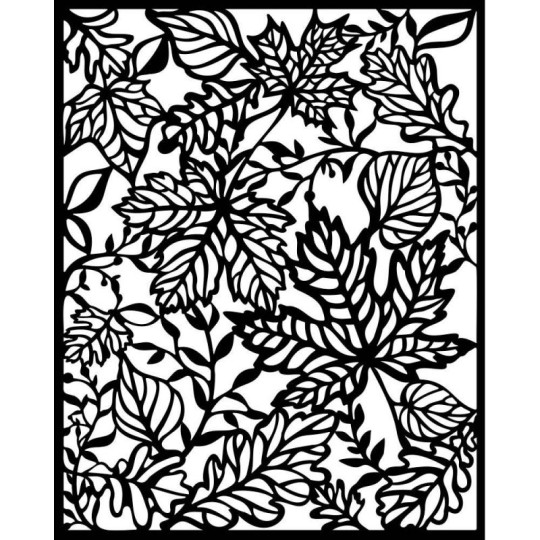 Pochoir scrapbooking Magic Forest feuilles Stamperia 20x25cm