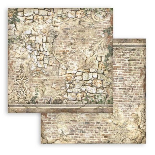 Papier Scrapbooking Magic Forest effet de paroi Stamperia 30x30cm